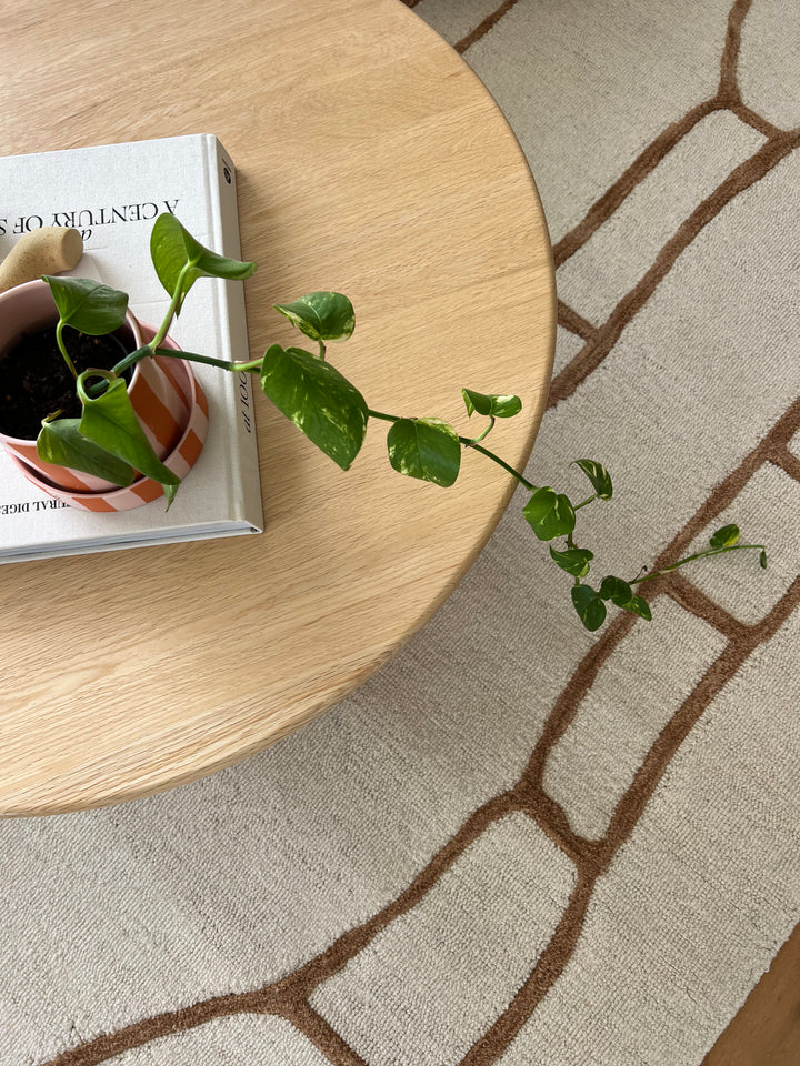 Souk Tan / Cream Wool Rug