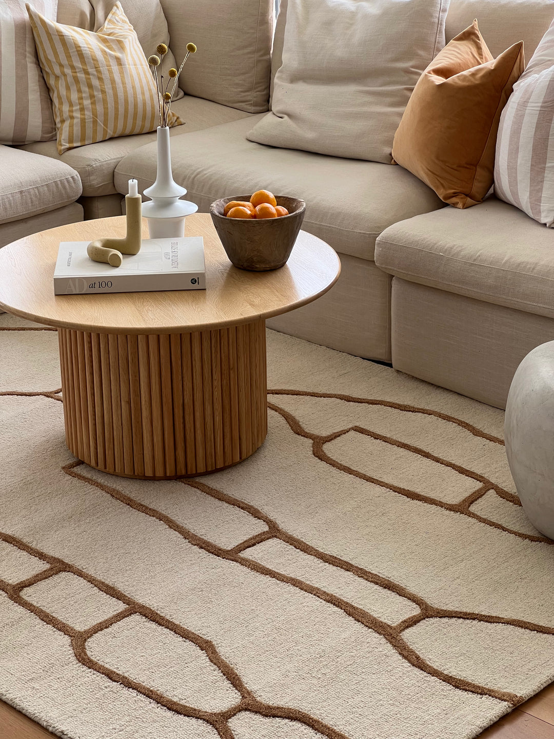Souk Tan / Cream Wool Rug