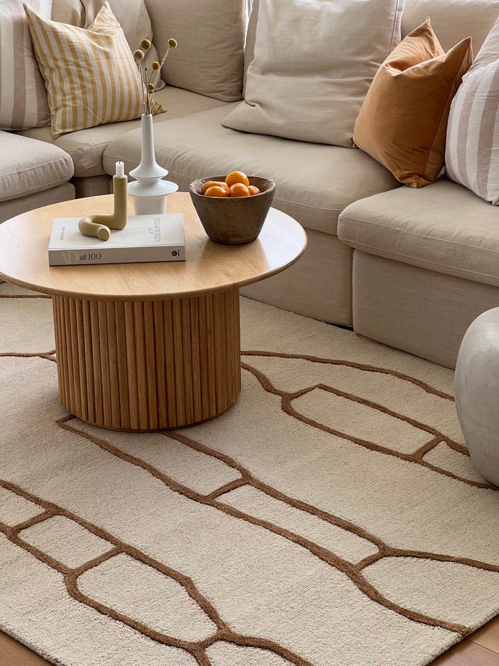 Souk Tan / Cream Wool Rug