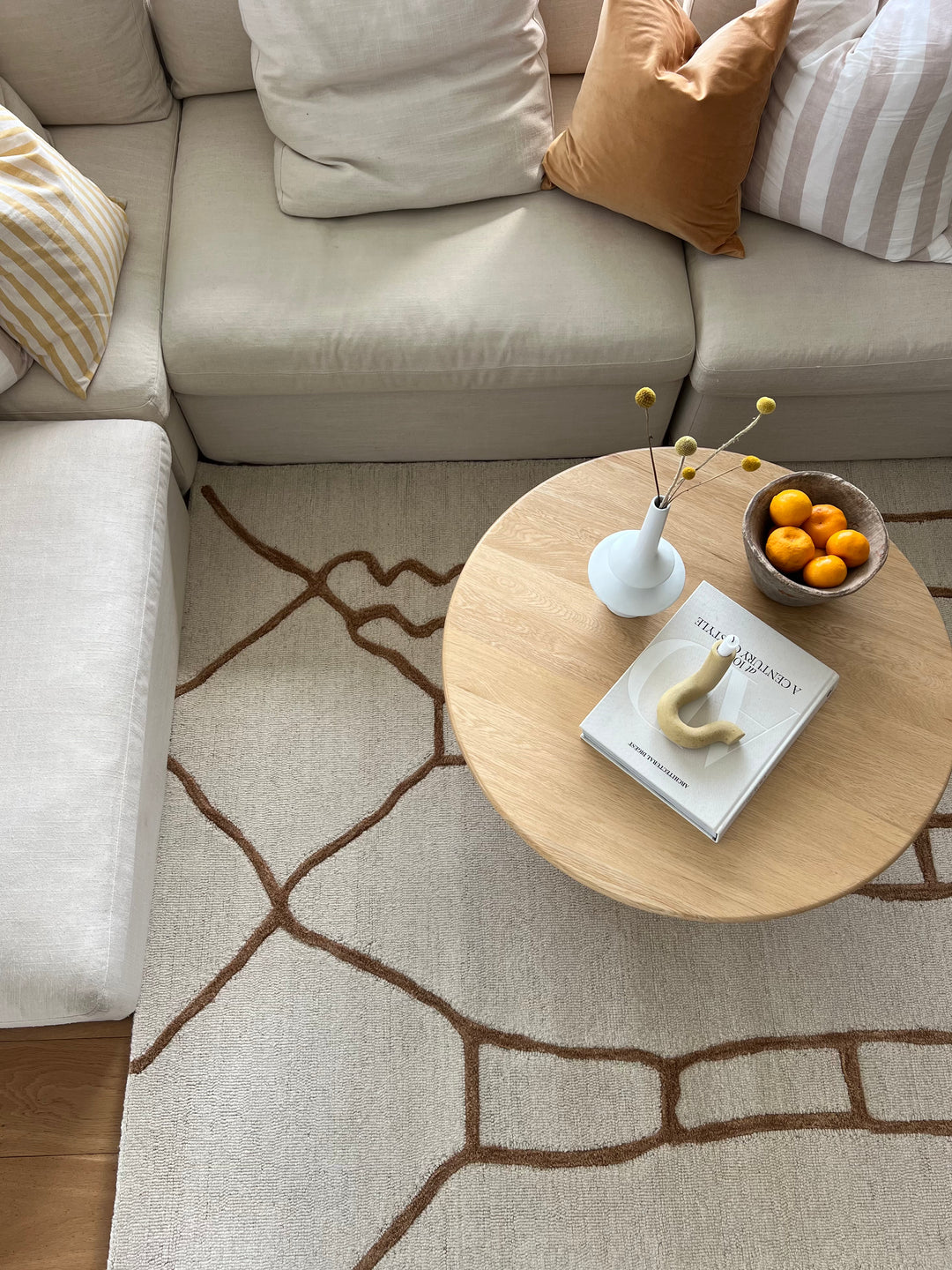 Souk Tan / Cream Wool Rug