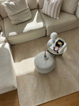 Metro Waves Beige Wool rug