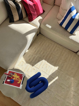 Metro Monogram Cream Wool rug