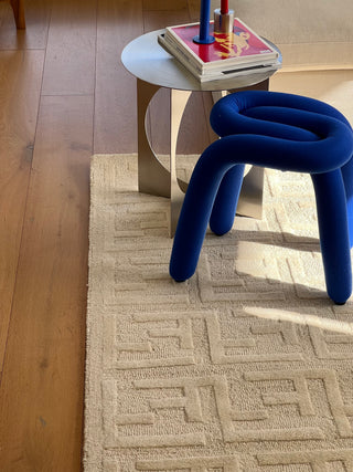 Metro Monogram Cream Wool rug