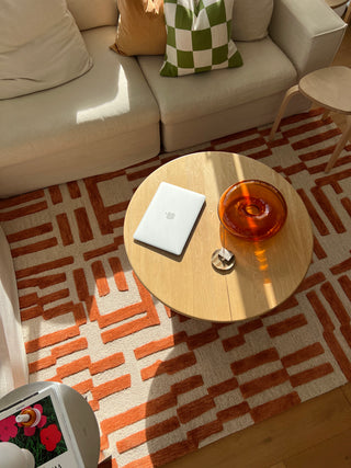 Metro Maze Rust Wool Rug