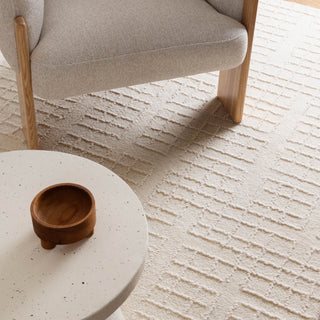 Dawes Ivory Knitted Wool Rug