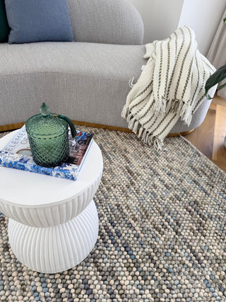 Lagoon Blue/ Green  Multi Loop Wool Rug