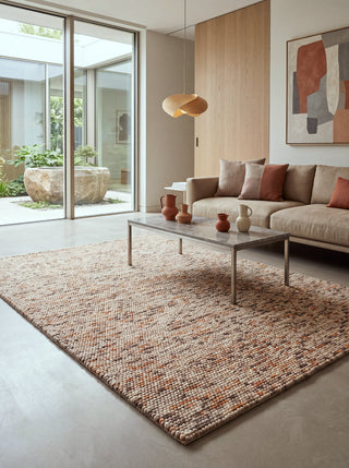 Harvet Rust Multi Loop Wool Rug