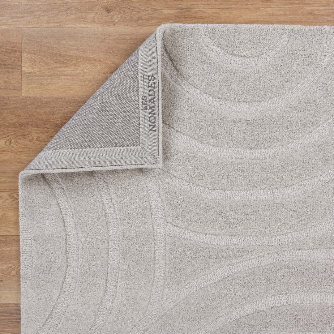 Ellipse Light Grey Wool Rug