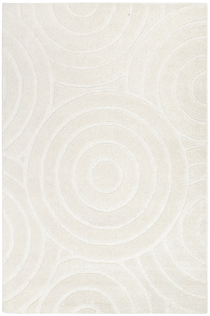 Ellipse Cream Wool Rug