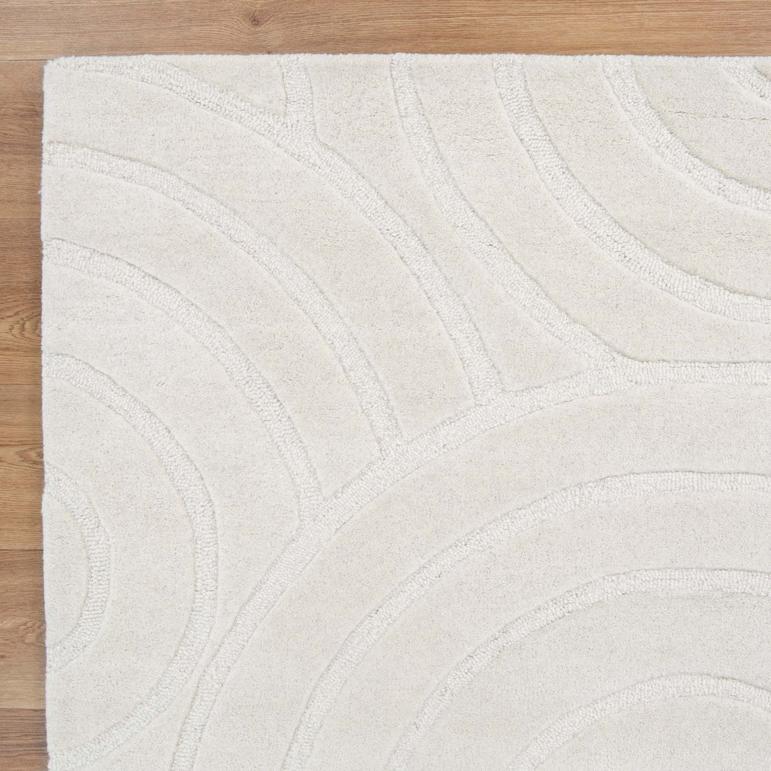 Ellipse Cream Wool Rug