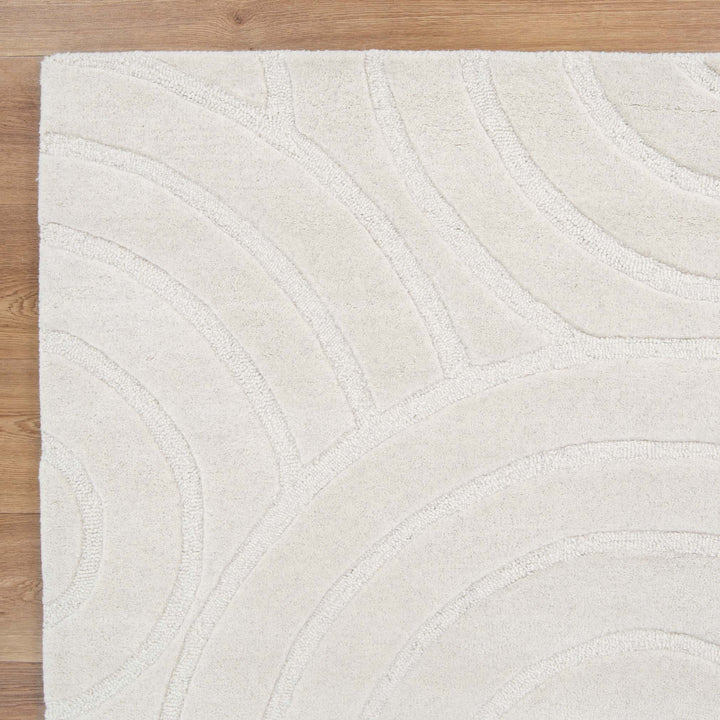 Ellipse Cream Wool Rug