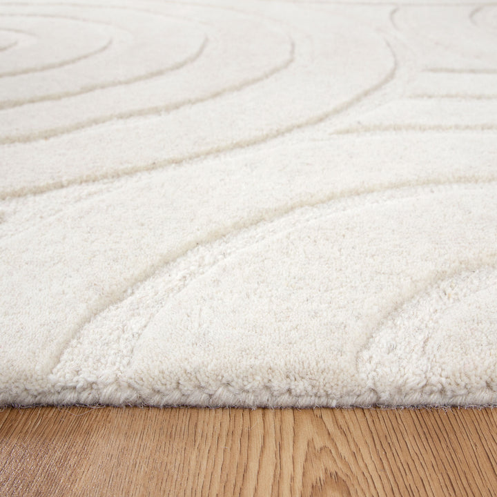 Ellipse Cream Wool Rug