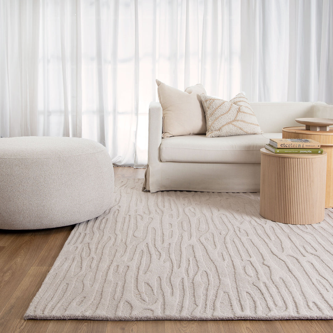 Sandstorm Beige Wool Rug