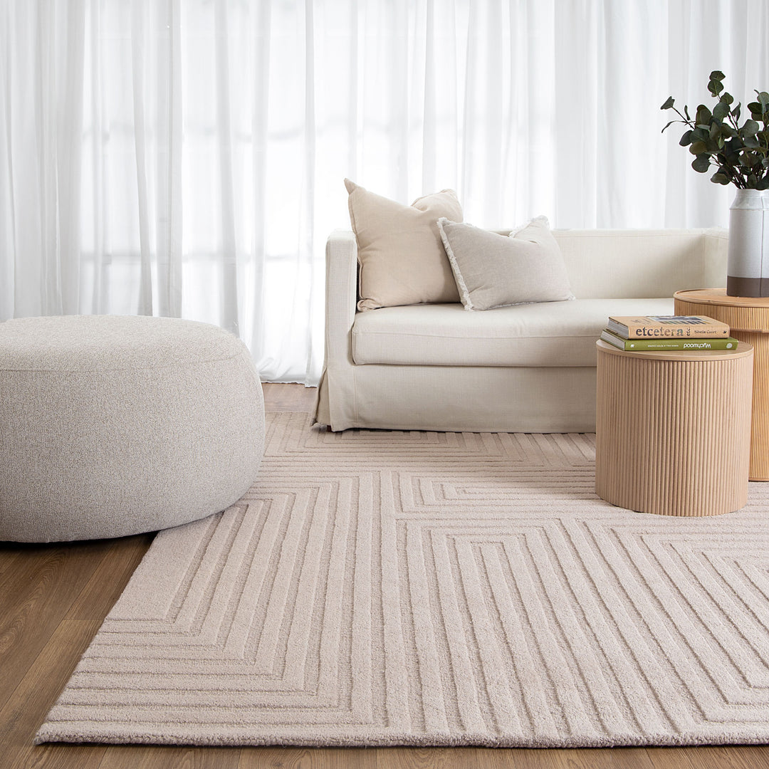 Felix Beige Wool Rug