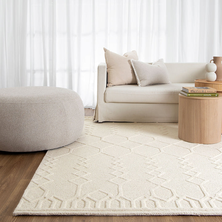 Senso Cream Wool Rug