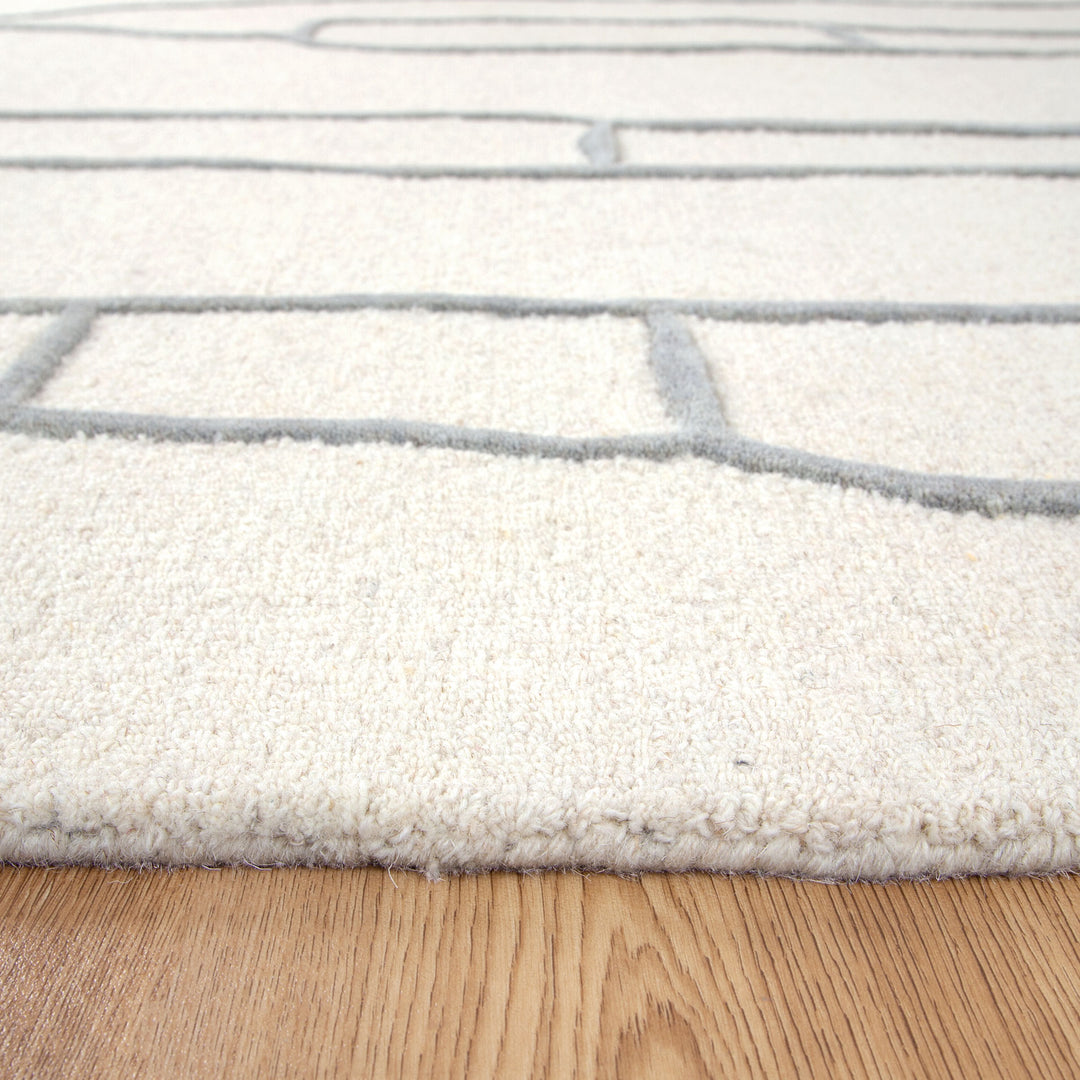 Souk Cream / Grey Wool Rug