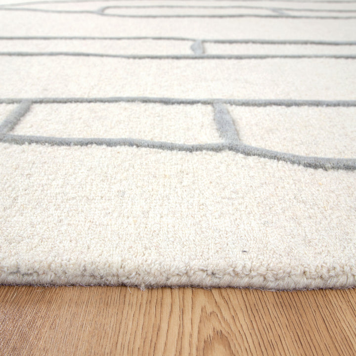 Souk Cream / Grey Wool Rug