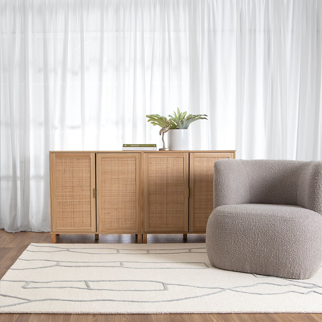 Souk Cream / Grey Wool Rug