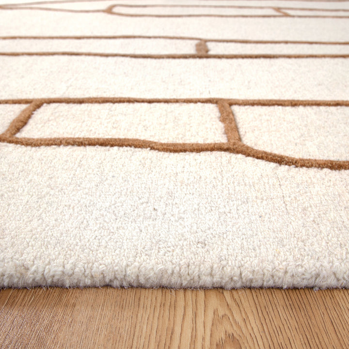 Souk Tan / Cream Wool Rug