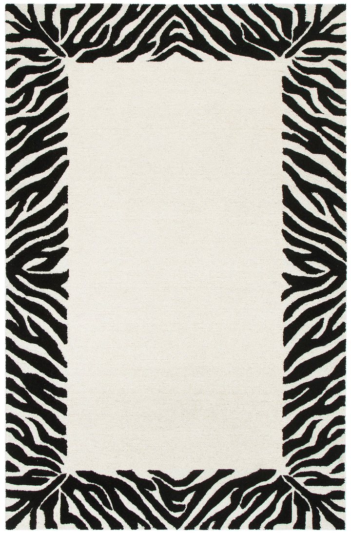 Zanzibar Black & White Wool Rug
