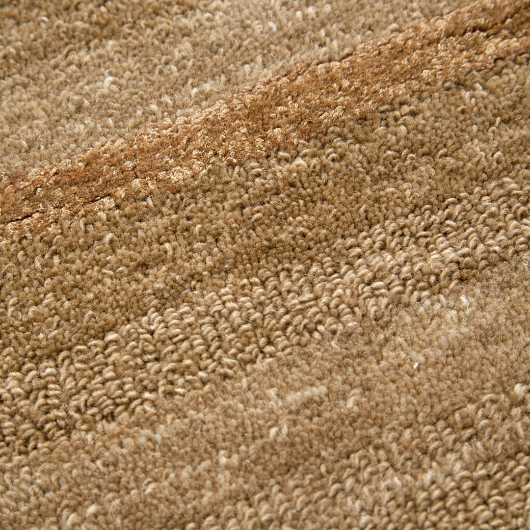 Linear Caramel Wool Rug