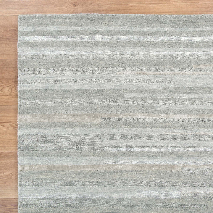 Linear Light Ash Wool Rug