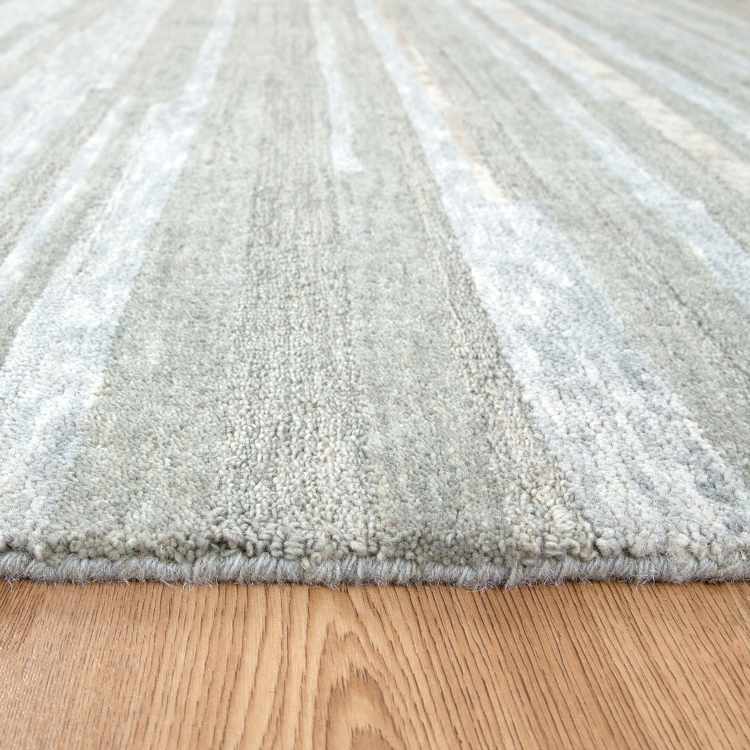 Linear Light Ash Wool Rug
