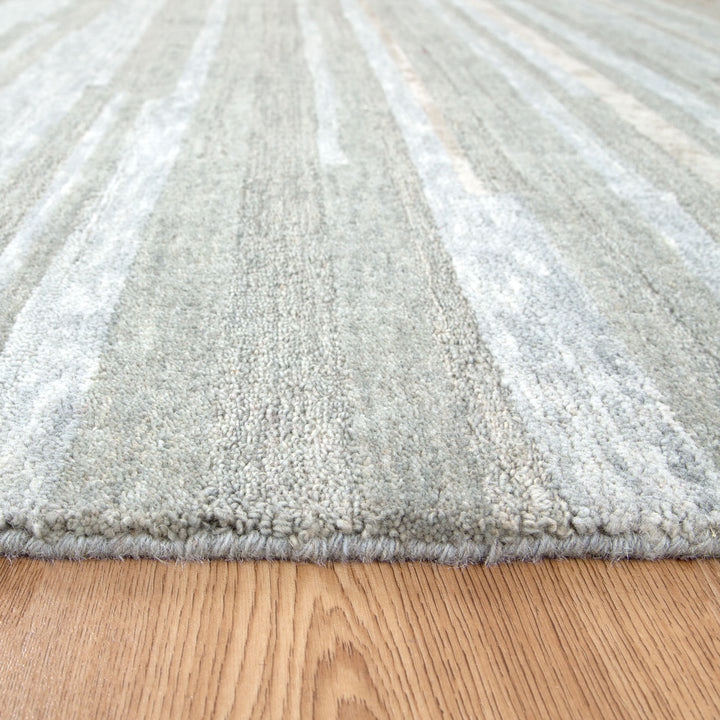 Linear Light Ash Wool Rug
