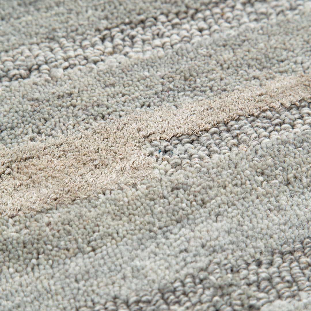 Linear Light Ash Wool Rug