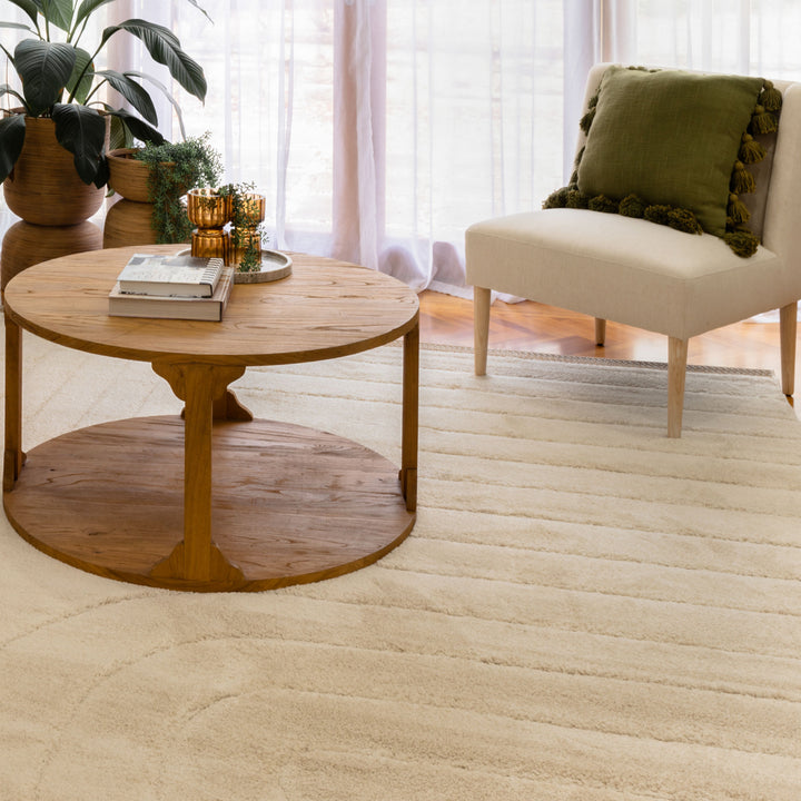 Farah Contemporary Cream Beige Rug