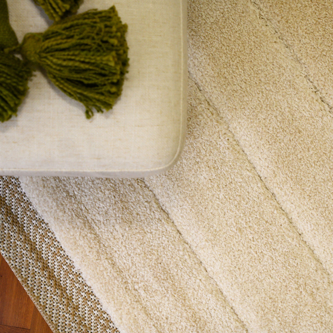 Farah Contemporary Cream Beige Rug