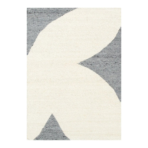 Lush Blue Ivory Floor Rug
