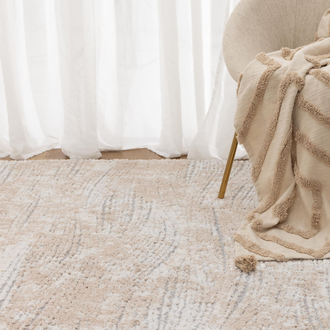 Nola Carved Beige Rug - N005