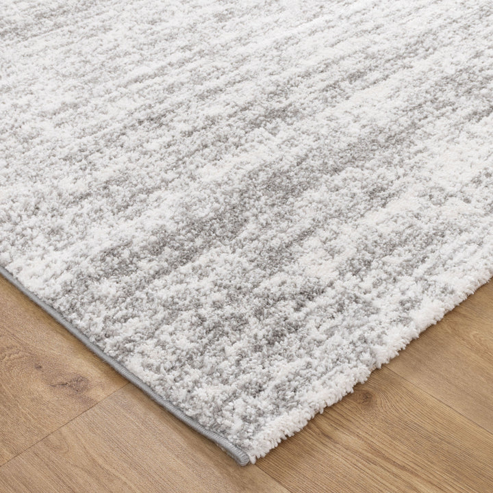 Nola Canvas Abstract Grey Rug - N008