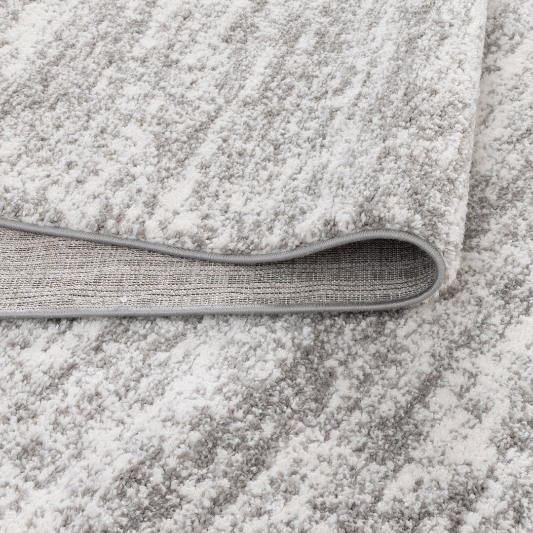 Nola Canvas Abstract Grey Rug - N008