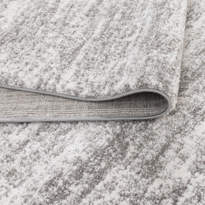 Nola Canvas Abstract Grey Rug - N008