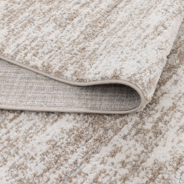 Nola Canvas Abstract Beige Rug - N009