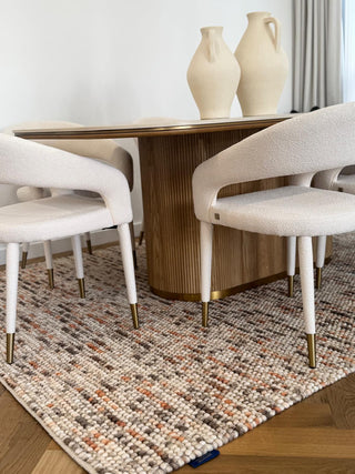 Harvet Rust Multi Loop Wool Rug