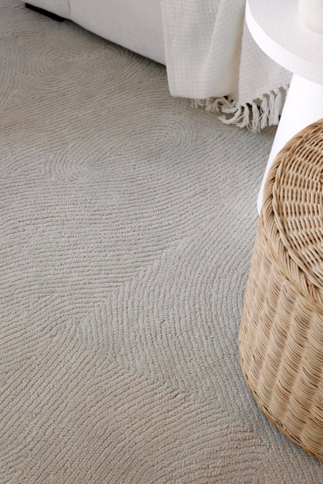 Loren Almon 01 Platinum Wool Rug