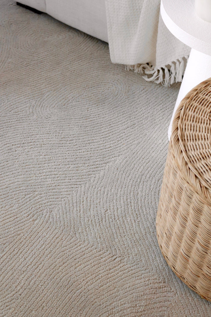 Loren Almon 01 Platinum Wool Rug