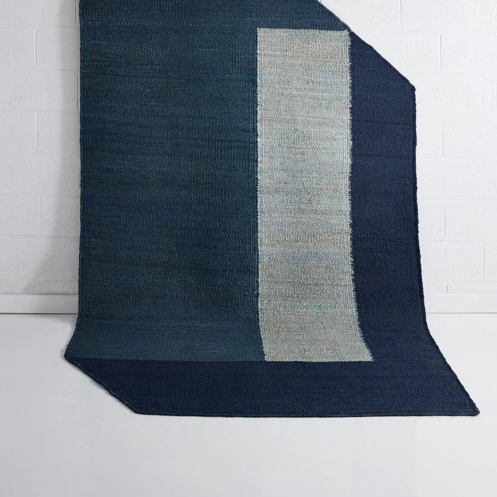 Piha Blue Irregular Rug ALGAN