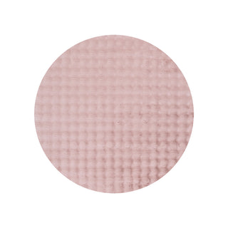 Mink Washable Round Rug Rose Pink
