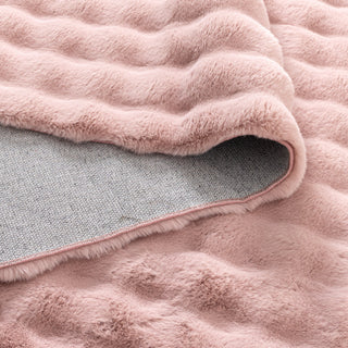 Mink Washable Round Rug Rose Pink