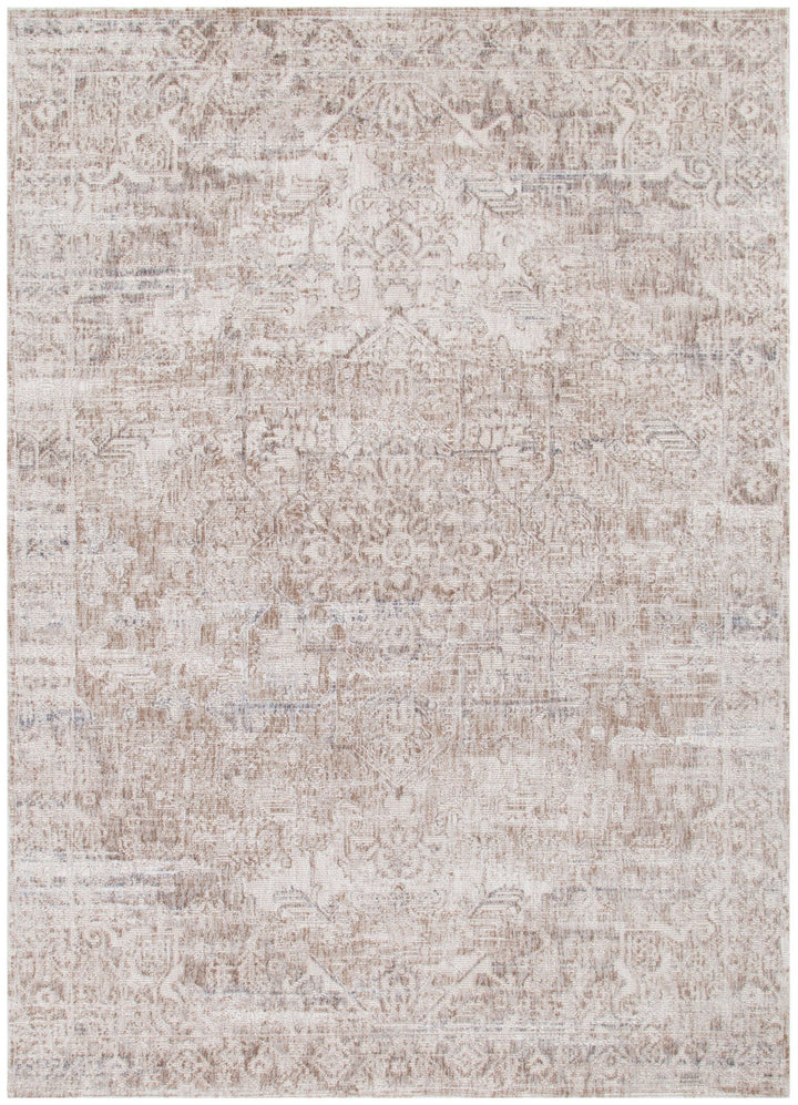 Saidie Beige & Blue Distressed Vintage Rug - S100