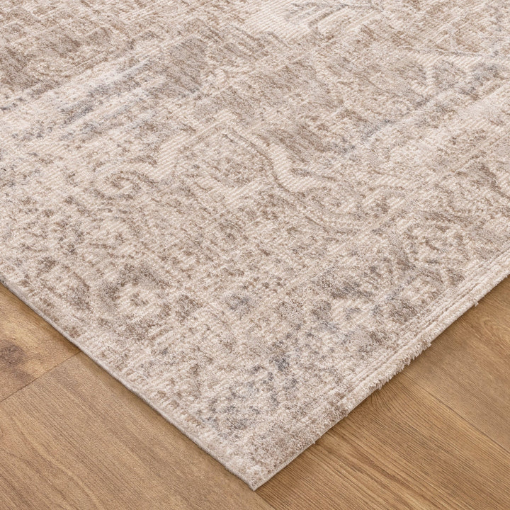 Saidie Beige & Blue Distressed Vintage Rug - S100