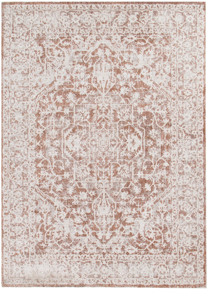 Saidie Beige & Rust Distressed Vintage Rug - S200