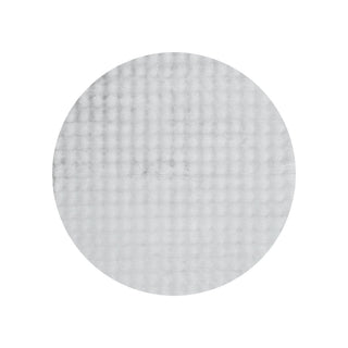 Mink Washable Round Rug Silver