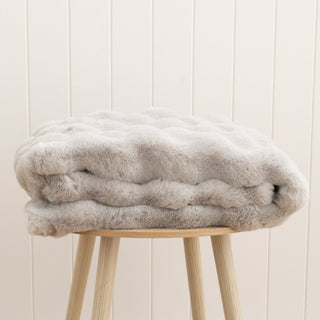 Mink Washable Round Rug Silver