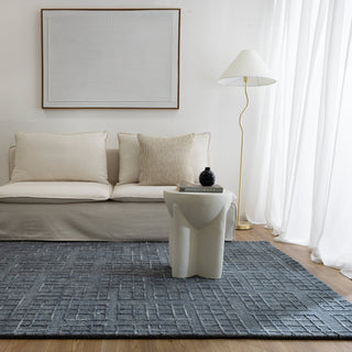 Dawes Steel Blue Knitted Wool Rug