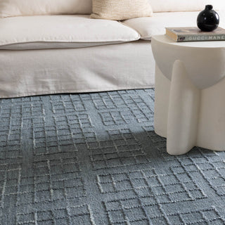 Dawes Steel Blue Knitted Wool Rug